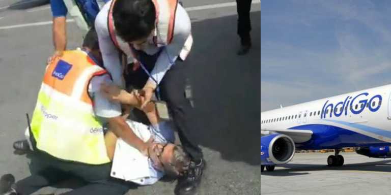 ONCE MORE THE INDIGO AIRLINE DOES IT – THIS TIME THE GROUND STAFF WAS CAUGHT ON CAMERA MANHANDLING A 53-YEAR-OLD PASSENGER