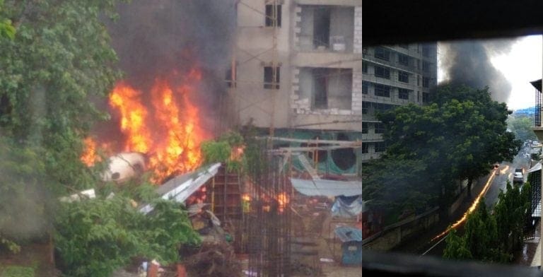 Charter Plane Belonging to Mumbai Businessman Crashed in a Busy Locality of Ghatkopar Leaving 5 people dead