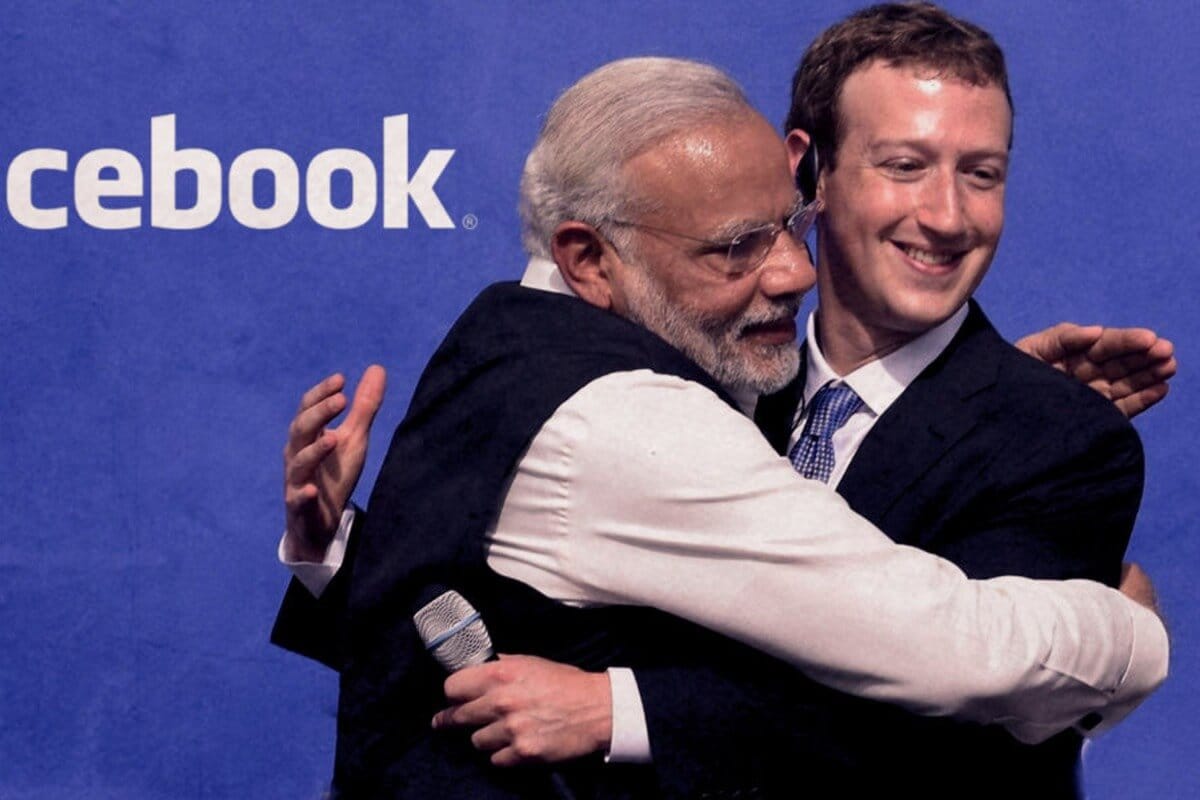 Facebook CEO with Modi