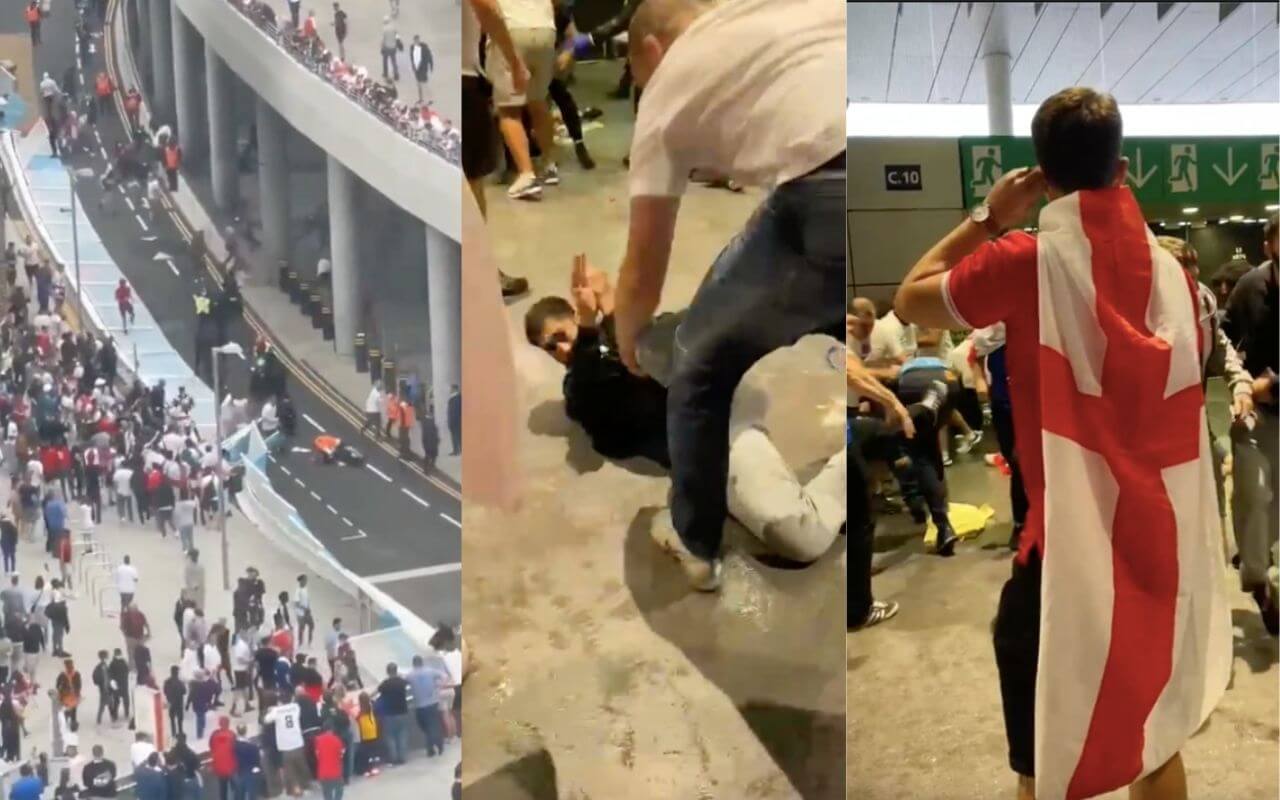 English Fans Thrashes The Italians After Losing Euro 2020 at Wembley